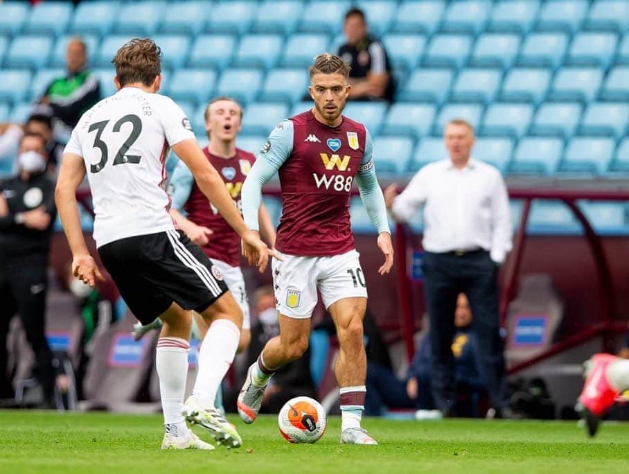 ジャック・グリーリッシュのインスタグラム：「Well that was..... weird 😂 Buzzing to be back out there though! A hard earned point which we can now build on 💪🏻 Brilliant to see everyone unite for the Black Lives Matter movement!」