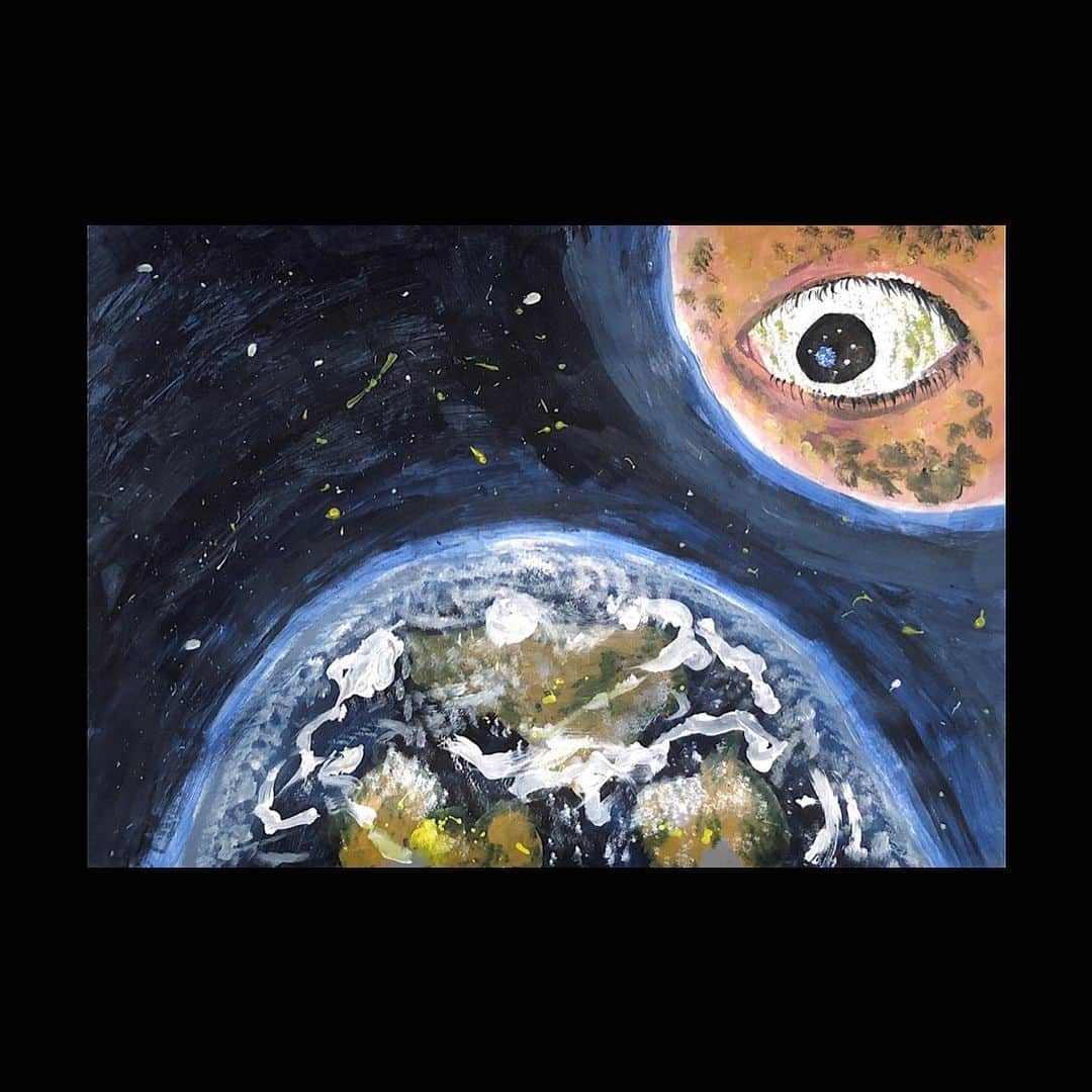 小原汰武さんのインスタグラム写真 - (小原汰武Instagram)「【オバラノ、エ】 この世界の謎を、、。 #オバラノエ #space #spaceart #drawing  #artwork #painting #arcrylic #instaart」6月18日 20時07分 - taimuuuuu