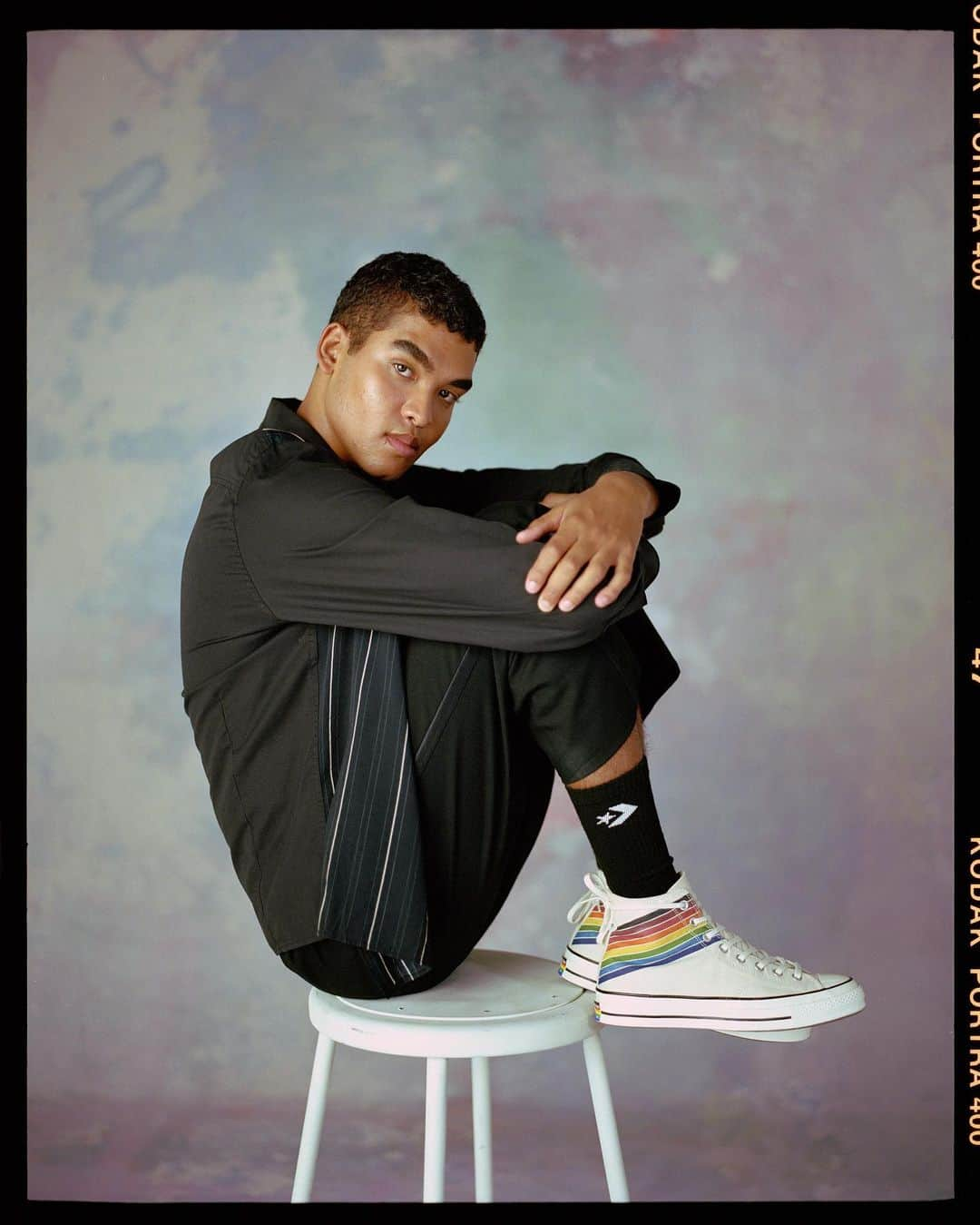 converseさんのインスタグラム写真 - (converseInstagram)「“We cannot allow bigotry to have its way in this beautiful, colorful world,” says Caleb an actor, singer and model from South Africa. He chose the color black from the More Color, More Pride flag to represent the power and passion of diversity in the LGBTQIA+ community.⁣⁣ ⁣ “Thinking about the color black makes my heart ache and leaves it heavy. But I am so incredibly proud to be wearing that color in the campaign. It represents a powerful community, and we do not stop advocating for our community. Black Lives Matter.” ⁣⁣ ⁣⁣ We do not stop. Head to our stories to hear from Caleb and stay tuned for more stories inspired by the More Color, More Pride flag. #ConversePride」6月18日 23時33分 - converse