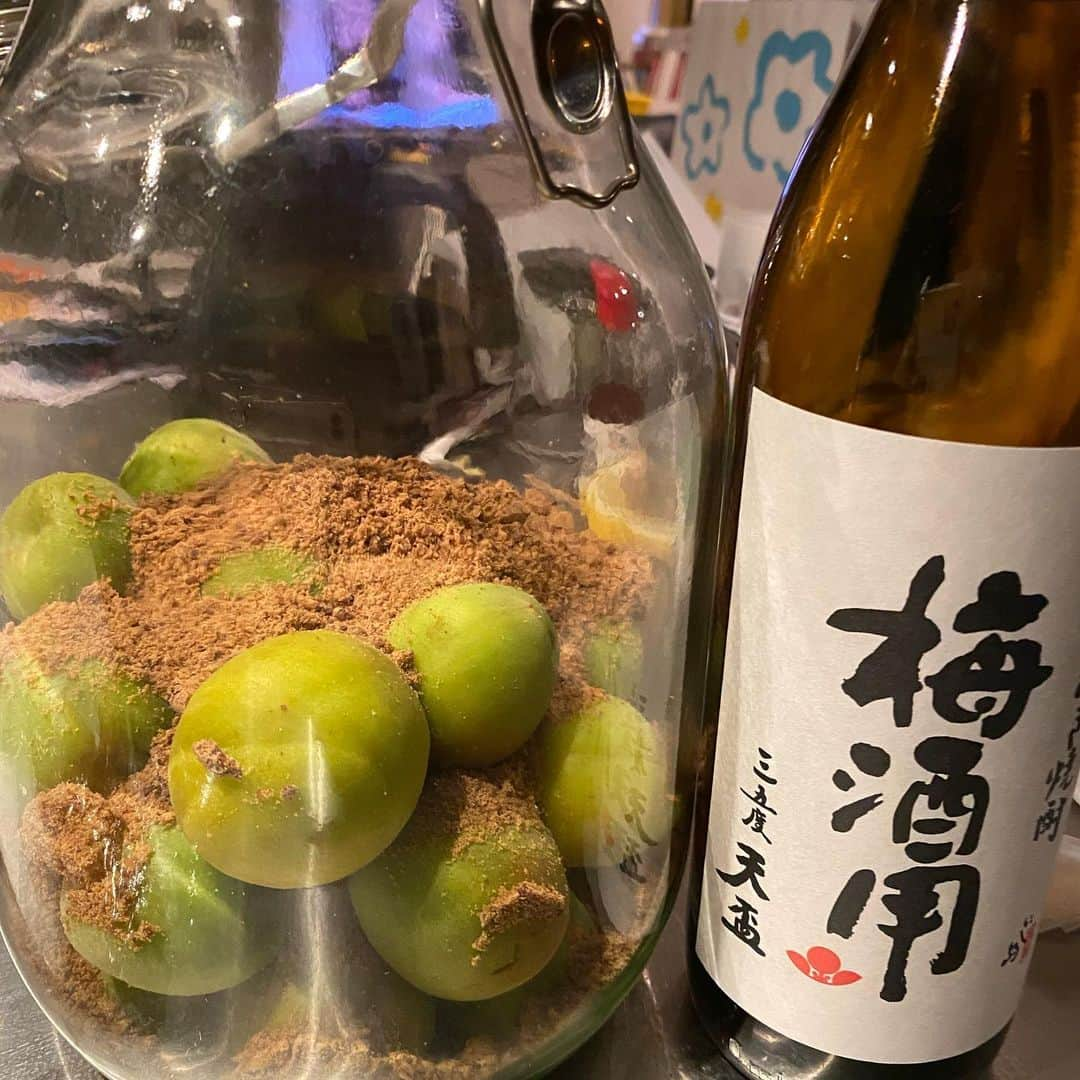 松川浩子さんのインスタグラム写真 - (松川浩子Instagram)「人生 初梅酒作り。  頂いたことはあったけど、 自分でやってみようと思って。  今年に入って始めた ぬか漬けも続いてるし、 2月に仕込んだお味噌も そろそろかなぁ〜  夏の盛りを過ぎた頃 この梅酒ちゃんを くいーって 飲むのが楽しみです。  手作りを楽しんでおります。  #梅酒づくり #人生初 #ぬか漬けもいい感じ #おみそづくり #手作り#身体に優しいものが食べたい #できたら梅酒パーティー」6月18日 23時56分 - hiroko_matsukawambs