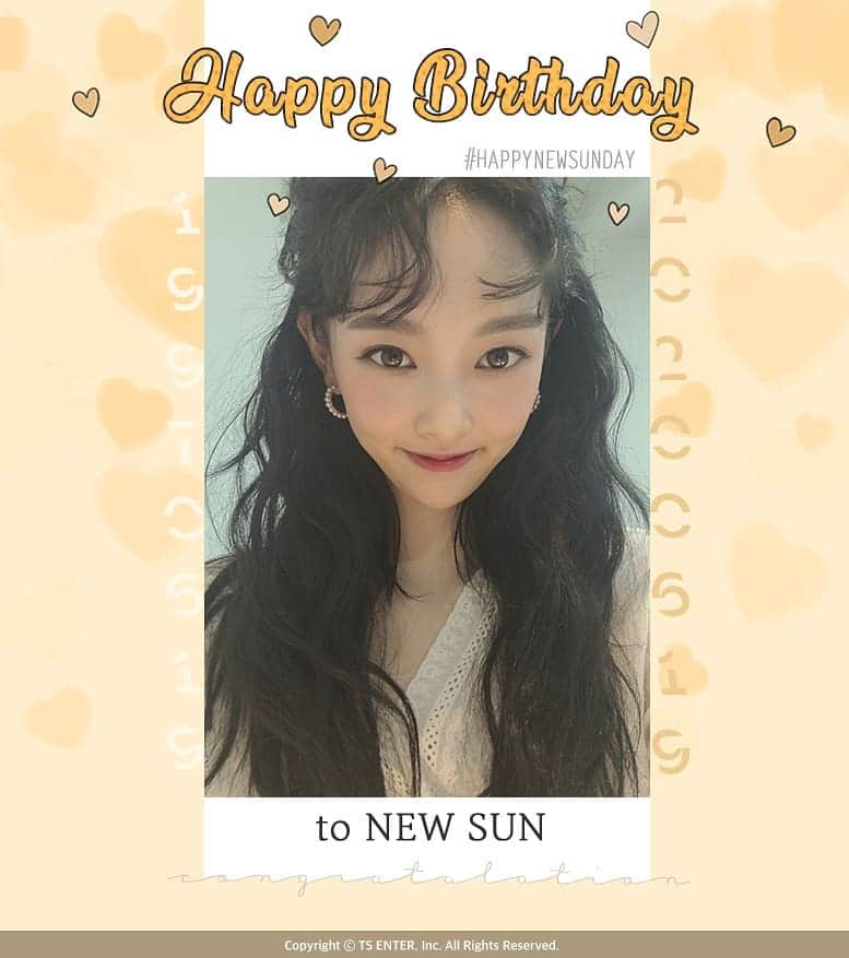 SONAMOOのインスタグラム：「20200619 HAPPY BIRTHDAY to 뉴썬(NEW SUN) #HAPPYNEWSUNDAY #NEWSUN #뉴썬 #최윤선 #소나무 #SONAMOO」