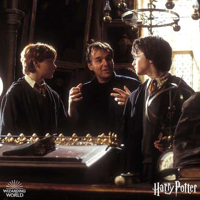 ハリー・ポッターさんのインスタグラム写真 - (ハリー・ポッターInstagram)「Director Chris Columbus prepares a scene in Dumbledore's office, following Harry and Ron's triumphant return from the Chamber of Secrets.」6月19日 1時23分 - harrypotter