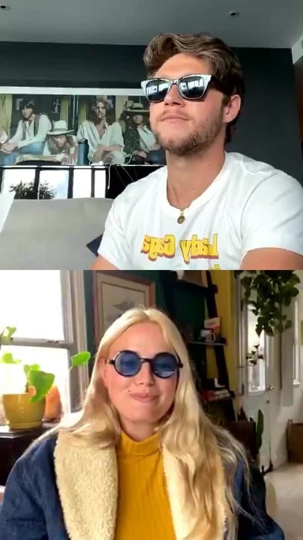 ナイル・ホーランのインスタグラム：「@ashemusic and I having a chat over a beer about our lovely song together. ‘Moral of the story’ featuring me is out now」