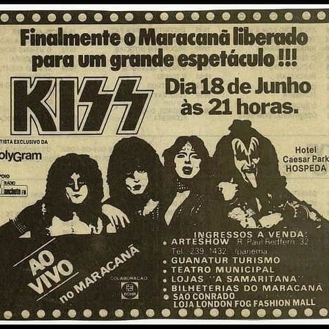 KISSさんのインスタグラム写真 - (KISSInstagram)「#KISSTORY- June 18, 1983 - #KISS rocked over 137,000 fans at Maracana Stadium in Rio de Janeiro, Brazil.  This & two other stadium shows in Brazil would be the last time KISS would perform in makeup until the 1996 Reunion Tour.」6月19日 2時11分 - kissonline