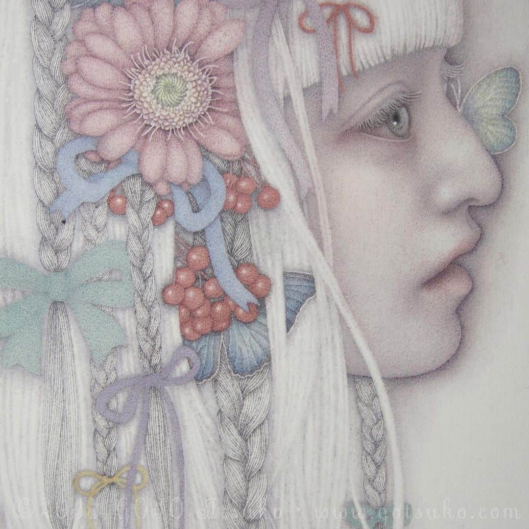 後藤温子さんのインスタグラム写真 - (後藤温子Instagram)「"Ornament / 飾りもの" 2014 #watercolor #painting on #cottonfabric」6月19日 3時50分 - gotsukooo