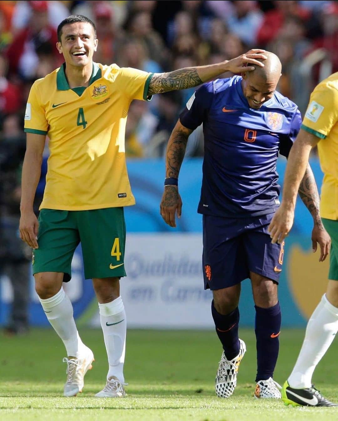 ナイジェル・デ・ヨングのインスタグラム：「The 2014 World Cup was a rollercoaster! Today is the anniversary of Australia Vs Netherlands. Check out my chat with @tim_cahill on Tim talks now! - Link in bio☝🏽-」