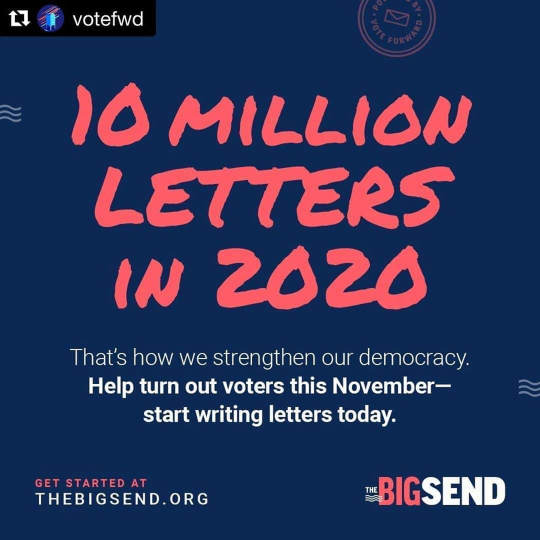 ケイコ・アジェナさんのインスタグラム写真 - (ケイコ・アジェナInstagram)「#Repost @votefwd with @get_repost ・・・ Big Senders, we need your help! We have over 8,000,000 letters to write and only 130 days left to write them. ⠀ ⠀ Can you tag 2 friends to let them know you need their help writing letters to turn out voters and defend our democracy? Sign up today by following the link in our bio 👉📨⠀ ⠀ #TheBigSend #votefwd #ivolunteered #vote2020」6月19日 8時49分 - keikoagena