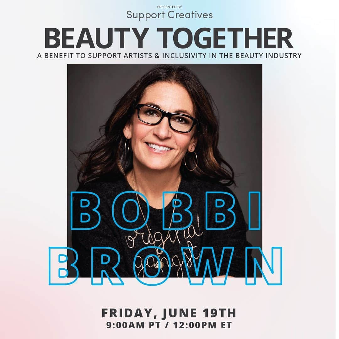 ボビー・ブラウンのインスタグラム：「As I learn to navigate our new reality, I’m leaning on the support of my crews. One of my strongest will always be the beauty community. I’m so proud to be part of @supportcreatives #BeautyTogether event, where I’ve gotten to connect with incredible artists for a meaningful cause. Join me tomorrow at 12PM EST/9AM PST for Real Talk With Bobbi Brown to talk beauty, biz, and the real world.」