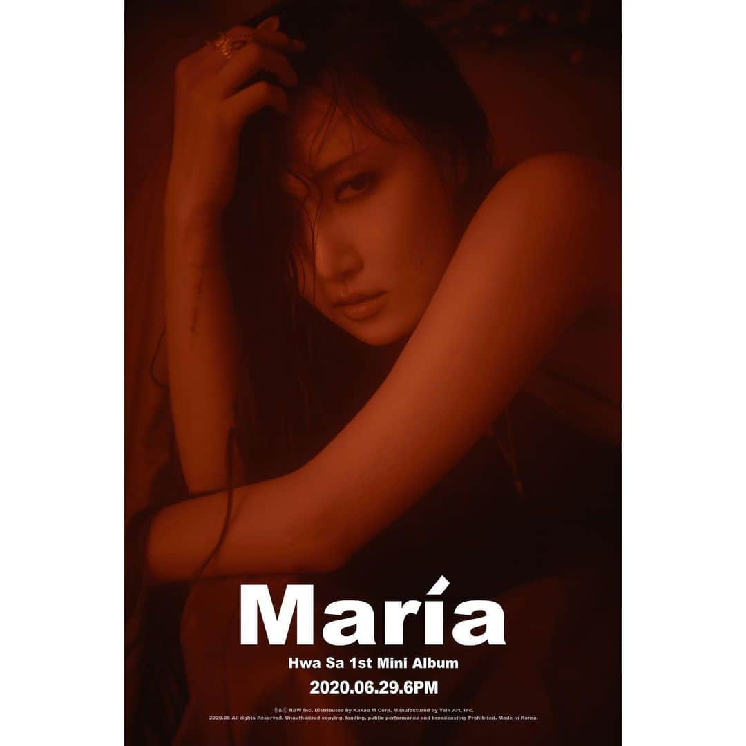 Mamamooさんのインスタグラム写真 - (MamamooInstagram)「. [#화사] - 1st Mini Album [María]  Image Teaser 02 - 2020.06.29 6PM RELEASE✔ - #HwaSa #1st_Mini_Album #María」6月19日 12時00分 - mamamoo_official