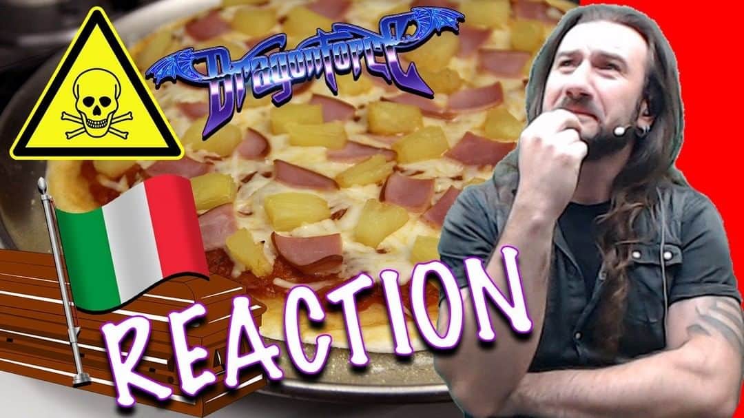 DragonForceさんのインスタグラム写真 - (DragonForceInstagram)「Our Italian drummer @geeanzalone live reacts to 'How to Make a Hawaiian Pizza', one of his most hated food in the world. Do you like Hawaiian Pizza like Gee? 😂🤪🤣 Link on bio/stories or see our youtube . . . #dragonforce #reaction #reactionvideo #reactionvideos #geeznalone」6月20日 1時00分 - dragonforcehq
