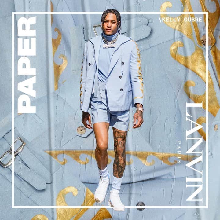 ランバンのインスタグラム：「During Quarantine, #Lanvin partnered with @Papermagazine to re-create the @nba concrete tunnel with @bensimmons @tobiasharris @Kellyoubrejr @nolimitherro and @JimmyButler wearing #LanvinSS20. #NBA」