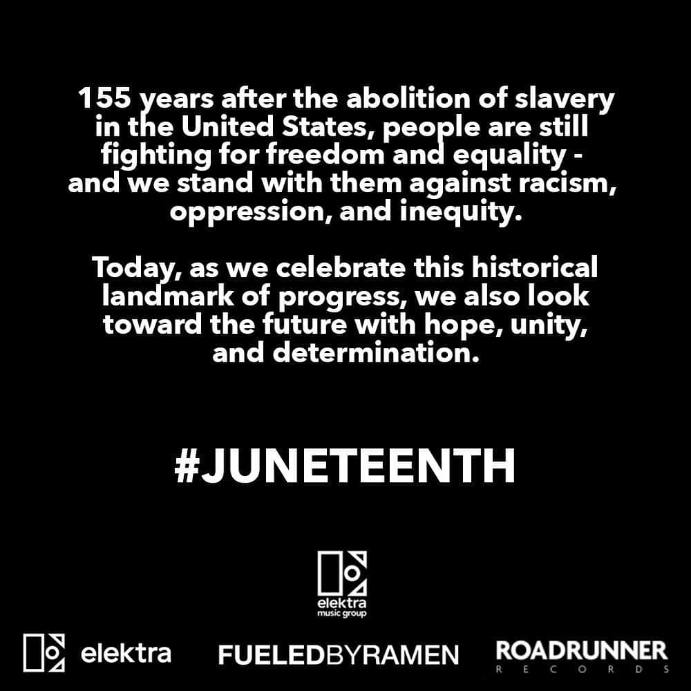 Fueled By Ramenさんのインスタグラム写真 - (Fueled By RamenInstagram)「Today, as we celebrate #Juneteenth, we also look toward the future with hope, unity, and determination.」6月20日 1時28分 - fueledby