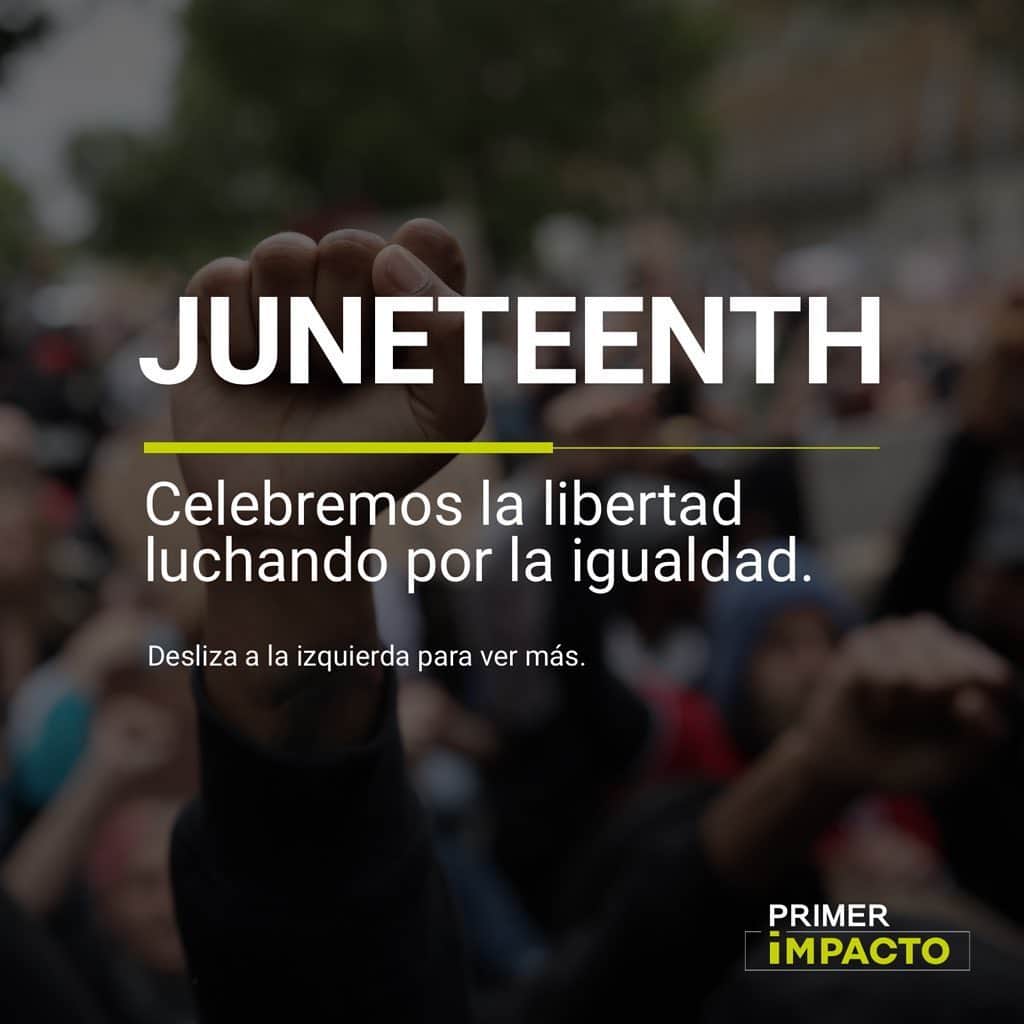 Primer Impactoさんのインスタグラム写真 - (Primer ImpactoInstagram)「#Juneteenth es considerada la conmemoración más antigua sobre el fin de la esclavitud en EEUU. #Juneteenth2020」6月20日 1時37分 - primerimpacto