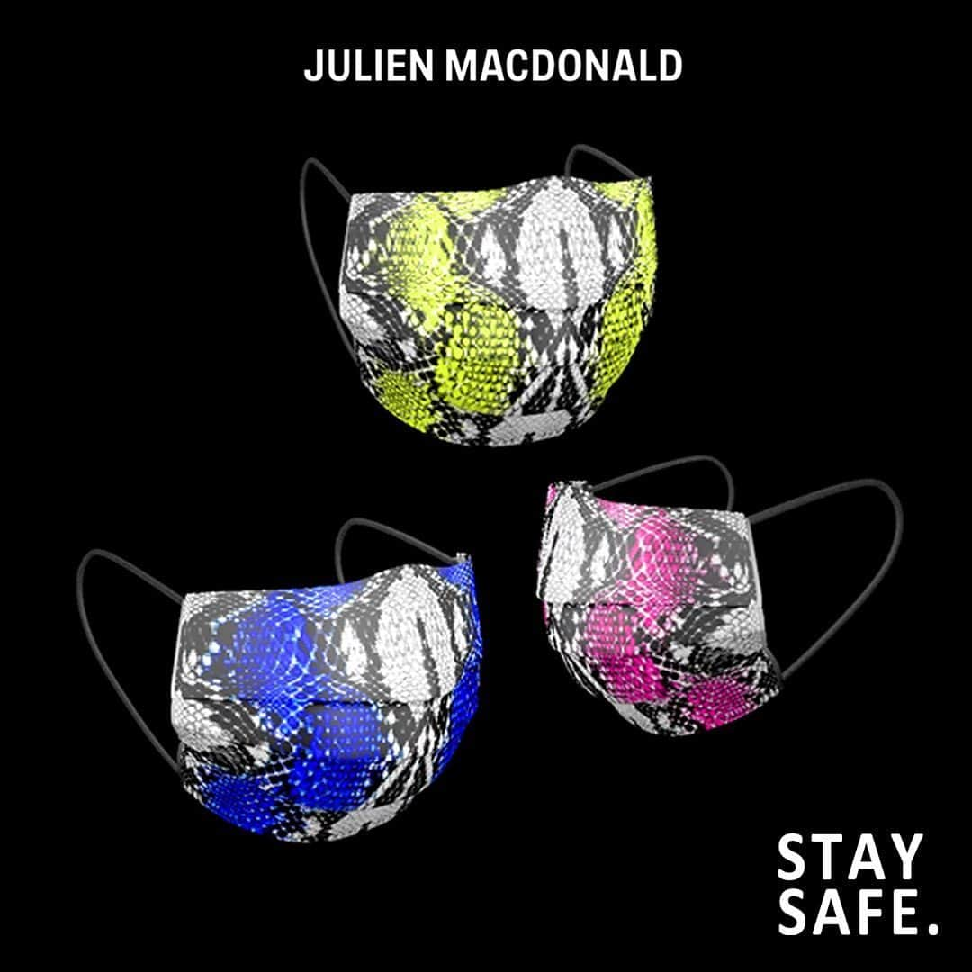 ジュリアンマクドナルドさんのインスタグラム写真 - (ジュリアンマクドナルドInstagram)「I am so proud to announce the launch of my reusable and sustainable Face Coverings, designed with an Exclusive #JULIENMACDONALD Snake Print, these masks are now available to buy at @bootsuk  A joint collaboration with @BritishFashionCouncil, this project also aims to raise £1 million with 100% of profits split between charities; @nhscharitiestogether, BFC Foundation Fashion Fund and @officialwohaa.  Link to @bootsuk website on Stories Highlight  Masks also available at @sainsburys and @johnlewisandpartners @bagsofethics #AMaterialDifference」6月20日 2時06分 - julienmacdonald