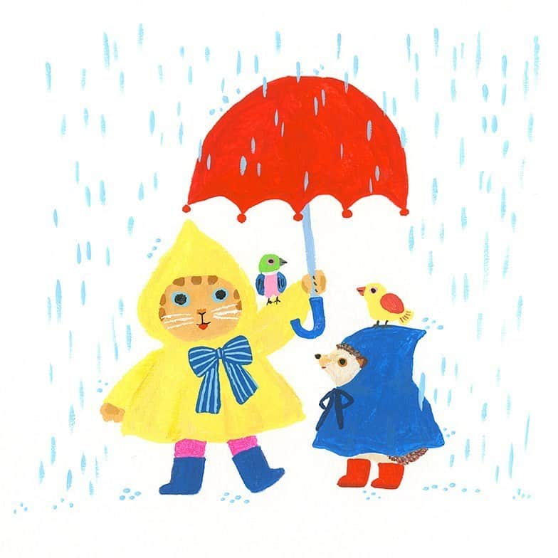 北岸由美さんのインスタグラム写真 - (北岸由美Instagram)「「ねことあそぶ」展2日目です。しとしと雨の金曜日。雨やどりしながらゆっくりご覧いただけると嬉しいです。  #yumikitagishi #ひるねこbooks  #ねことあそぶ展」6月19日 18時01分 - yumikitagishi