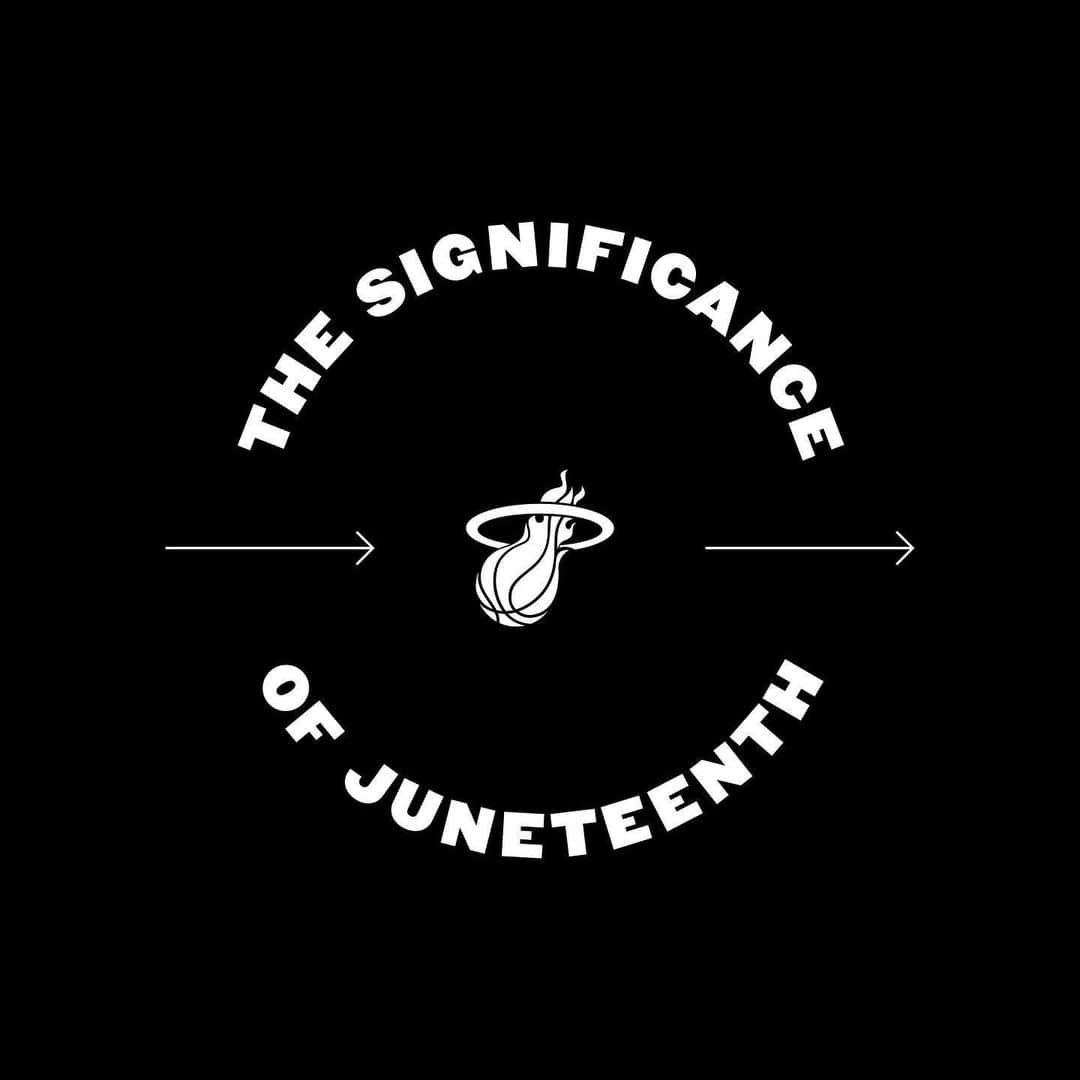 Miami HEATさんのインスタグラム写真 - (Miami HEATInstagram)「Join us #HEATNation as our organization spends today recognizing, educating, honoring and celebrating #Juneteenth. #BlackLivesMatter」6月20日 2時21分 - miamiheat