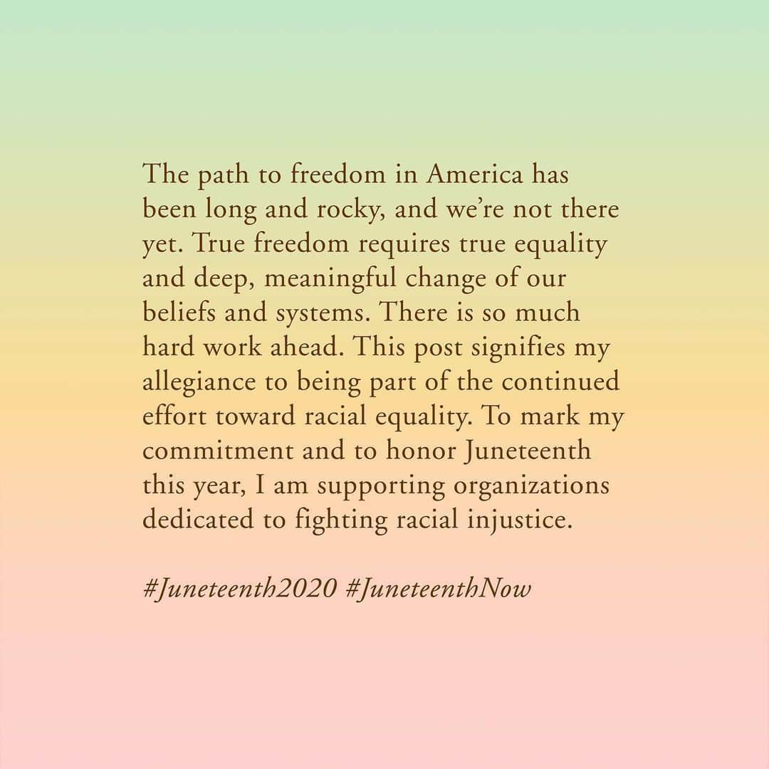 ニック･ウースタさんのインスタグラム写真 - (ニック･ウースタInstagram)「Join me in celebrating #juneteenth by donating to one of the groups shown here, or any organization doing the right thing to make life more fair and just. #juneteenthnow #juneteenth2020」6月19日 21時08分 - nickwooster