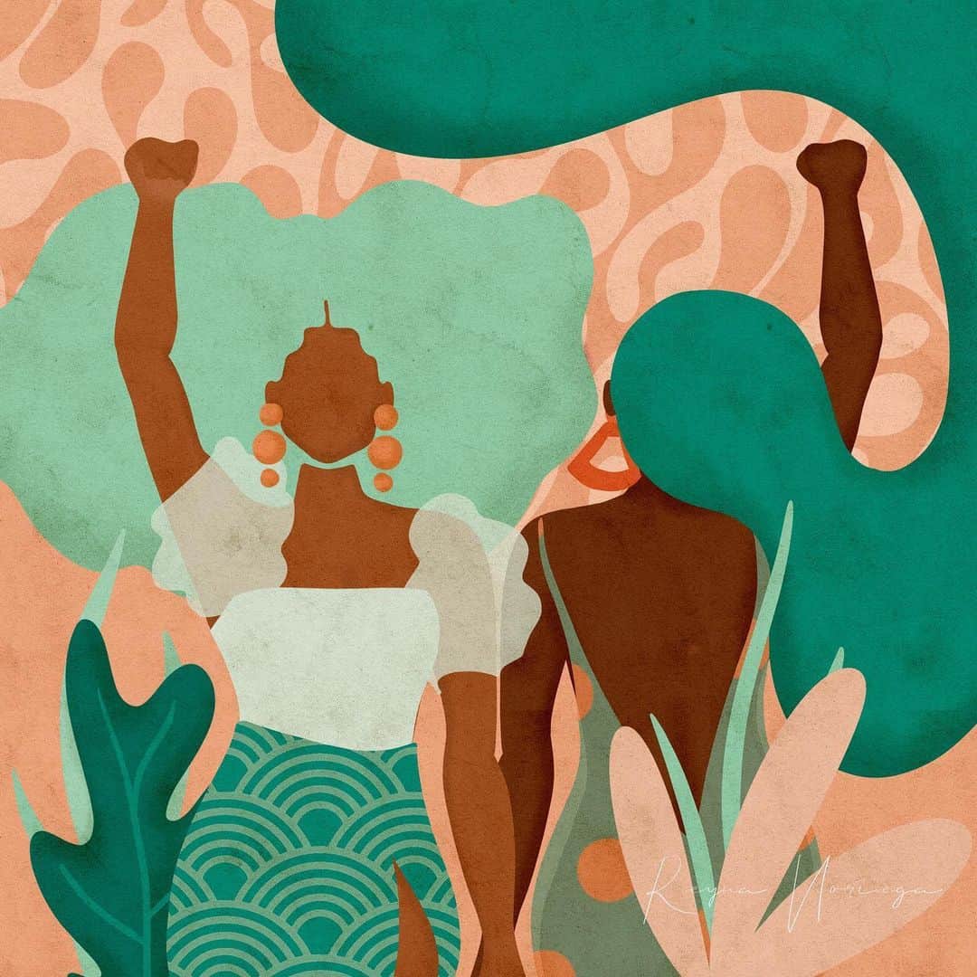 Saks Fifth Avenueのインスタグラム：「Today Saks takes Juneteenth as a day of reflection to commemorate the end of slavery in the United States while acknowledging the work to be done by our organization to create a more just and inclusive place for our Black associates and customers. Author and visual artist @reynanoriega_ created this exclusive illustration for Saks to help us honor this important day in history. ⁣⁣ ⁣ "It portrays the beauty of liberation. Freedom. The purpose of my art has always been to provide a positive representation of women of color that can exist in spaces that for too long did not portray women that looked like me. It's part of imagining our future beyond what we are experiencing now, so that we have the energy and confidence to continue to surge forward and create that reality. None of us are free until we all are."—@reynanoriega_」