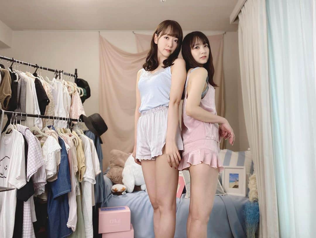 浜田翔子さんのインスタグラム写真 - (浜田翔子Instagram)「この前の姉妹生着替え 沢山見てもらえて嬉しいです😊❤️ またやりたいなぁ🥰🍓 私のキャミと短パンは @belle__lingerie  さんの🥰です💗」6月19日 22時44分 - shoko_hamada