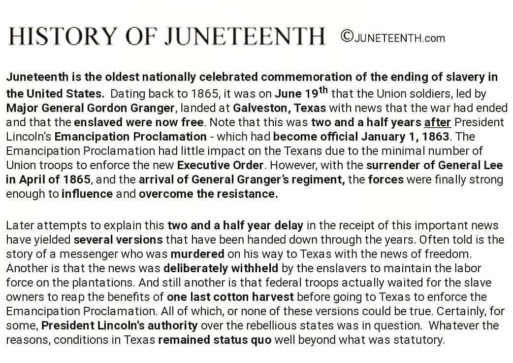 のインスタグラム：「#juneteenth from juneteenth.com this should absolutely be a national Federal holiday full stop 💯」