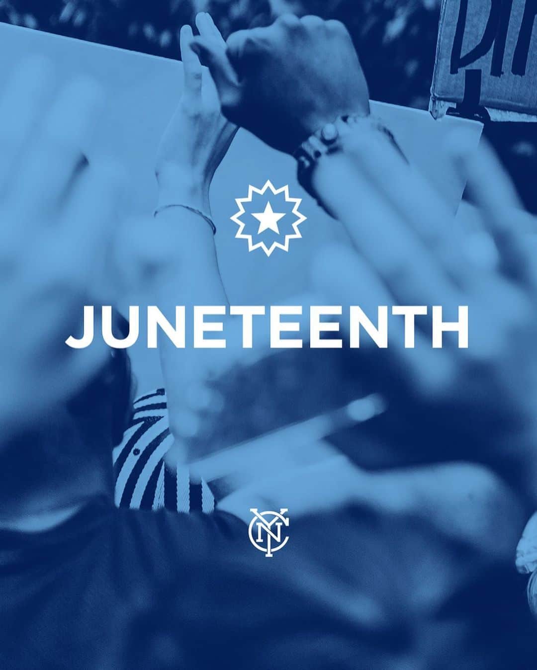 ニューヨーク・シティFCさんのインスタグラム写真 - (ニューヨーク・シティFCInstagram)「Happy #Juneteenth - Celebrate with us at NYCFC.com/Juneteenth 💙 #nycfc」6月19日 23時36分 - nycfc