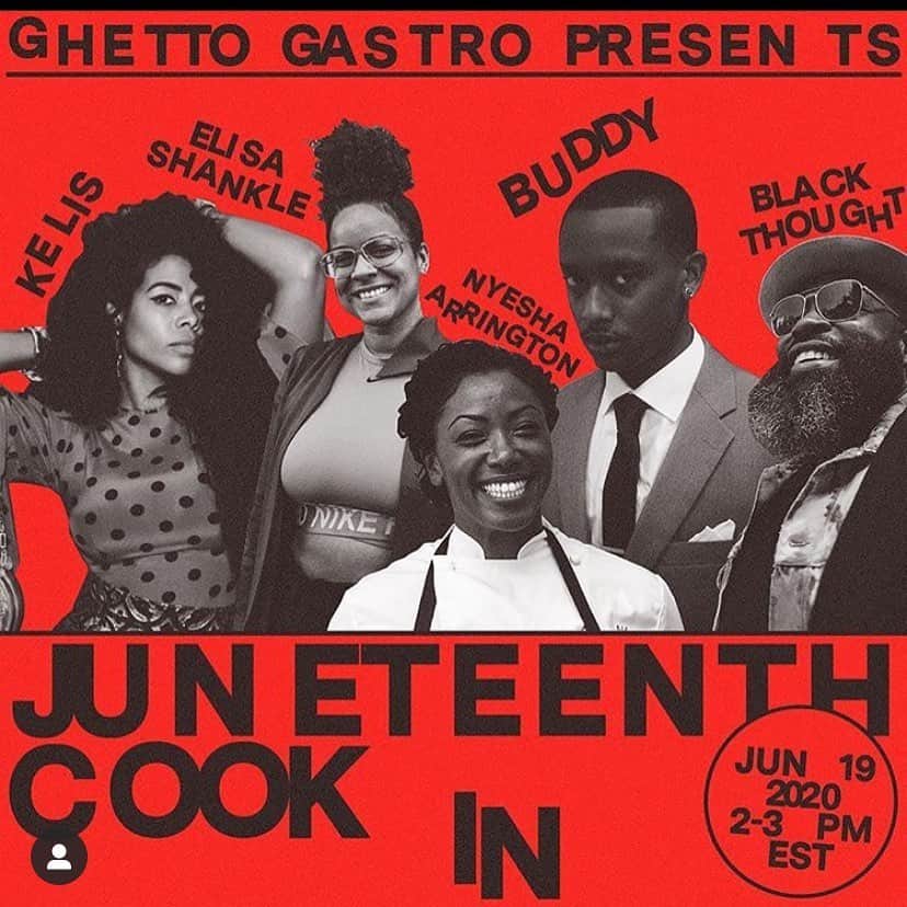 ケリスのインスタグラム：「Today with @ghettogastro ✊🏾」