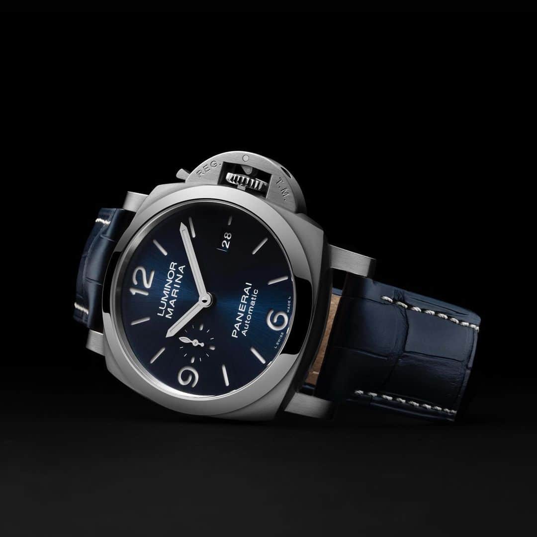 パネライさんのインスタグラム写真 - (パネライInstagram)「Say hello to the new #Panerai #PAM1313 #Luminor Marina that was just released in the year of the Luminor. The PAM1313 continues using the iconic 1950’s case in a 44m size and now for the first time features a Blue Satiné soleil decoration and sandwich structure. We haven’t seen this steel and blue dial combination in a regular Luminor Marina like this before and I have to say it’s about time. Normally we have seen it in higher complicated or priced pieces.  What do you guys think of it?  This will be a regular production piece and will be priced at $7,700 with pre-orders available now.  #PaneraiCentral」6月20日 0時10分 - paneraicentral