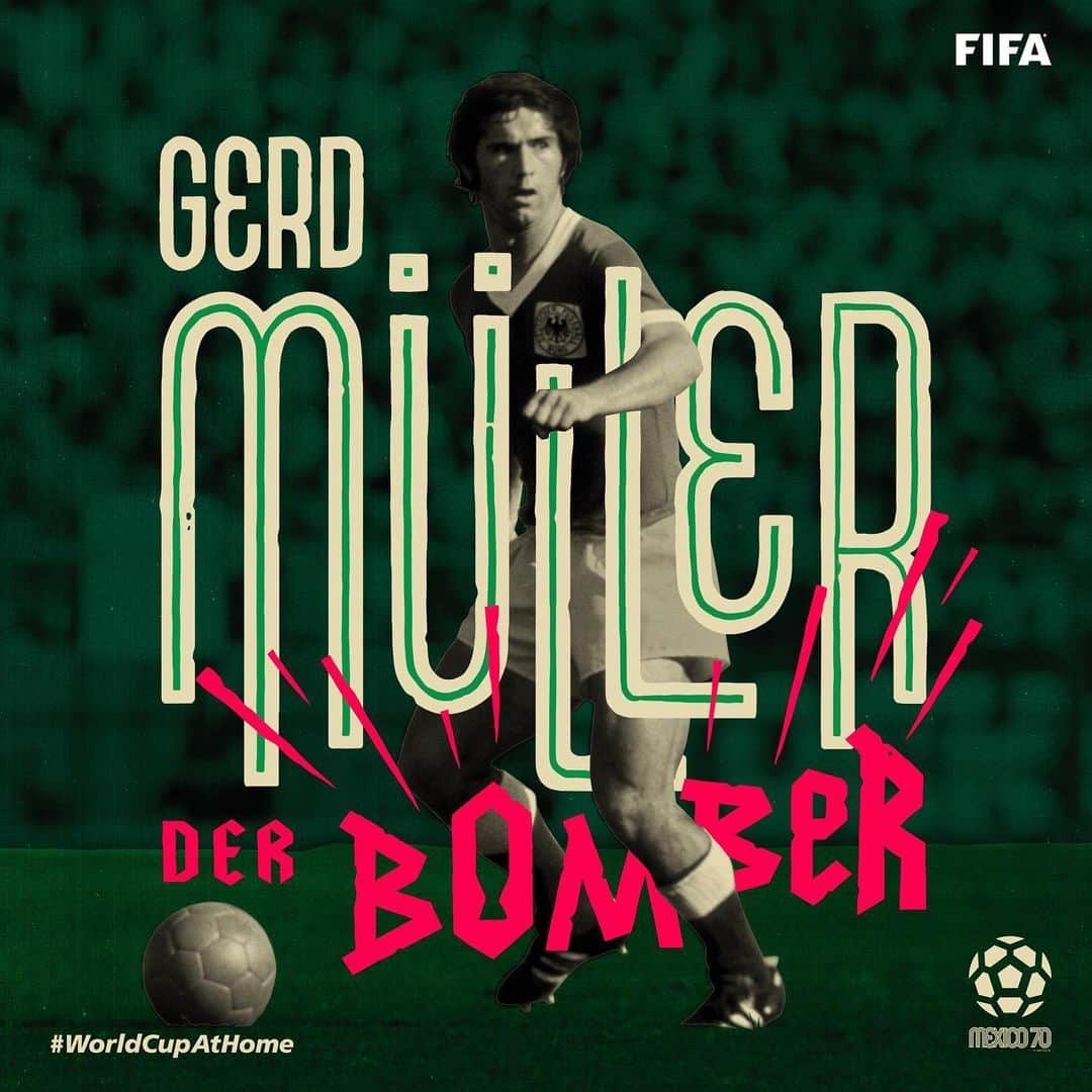 FIFAワールドカップさんのインスタグラム写真 - (FIFAワールドカップInstagram)「#Mexico70 ⭐️ #WorldCupIcon⁣ ⁣ Name: Gerd Müller⁣ (ST) Nickname 💣 Der Bomber⁣ Country 🇩🇪 West Germany⁣ Stand-out Skill 🎯 Shot accuracy⁣ ⁣ *Iconic #Mexico70 Achievement: Top scorer of this #WorldCup with 10 goals. Since then, only Ronaldo in 2002 (8) has come close!⁣ ⁣ #WoldCupAtHome #DieMannschaft #Germany #Deutschland」6月20日 0時20分 - fifaworldcup