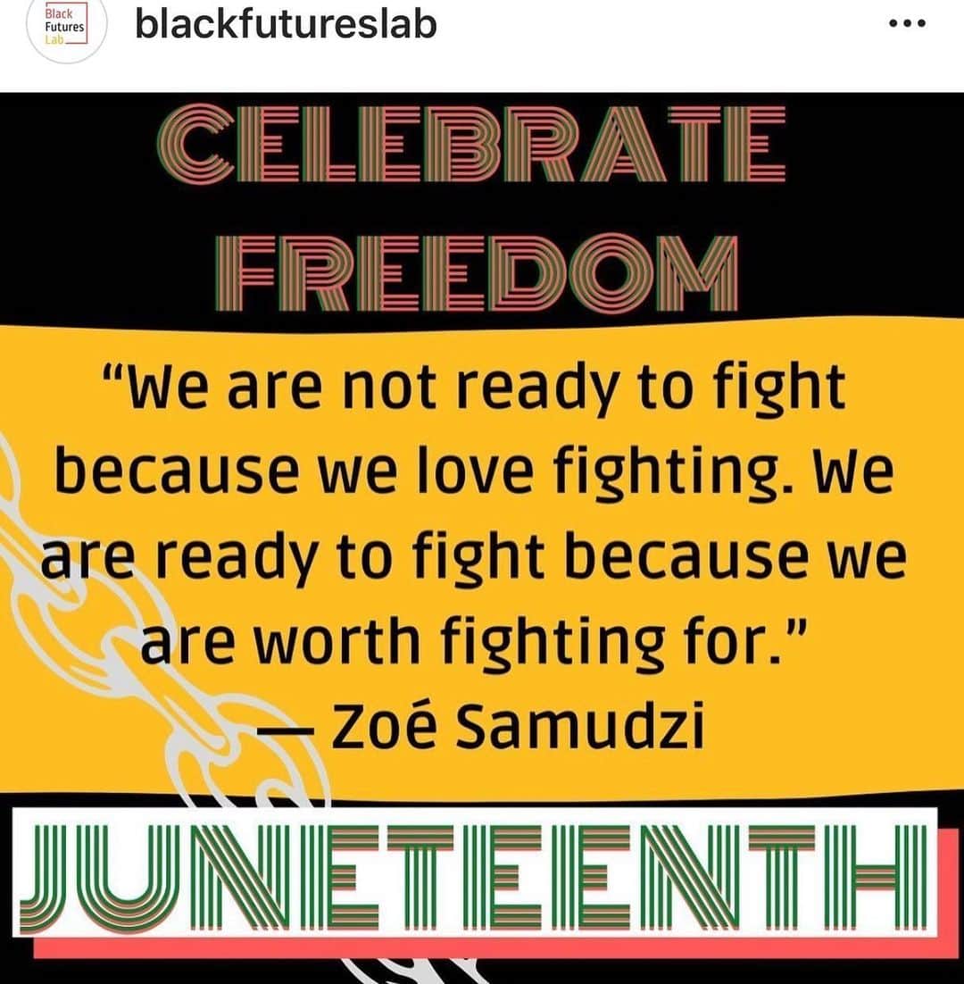 コンスタンス・ジマーさんのインスタグラム写真 - (コンスタンス・ジマーInstagram)「#Juneteenth also known as #FreedomDay is a holiday of reflection to commemorate the end of slavery and to appreciate the myriad of contributions made by Black Americans to our society. THANK YOU @ellenpompeo...Let’s follow @nygovcuomo and make #juneteenth a national paid holiday @gavinnewsom!  We recognize that the fight is not over. We celebrate the fights that have been won. We march forward to help make more happen together. Let’s #raisemelanatedvoices. text DEFEND to 90975 @mvmnt4blklives」6月20日 2時36分 - constancezimmer