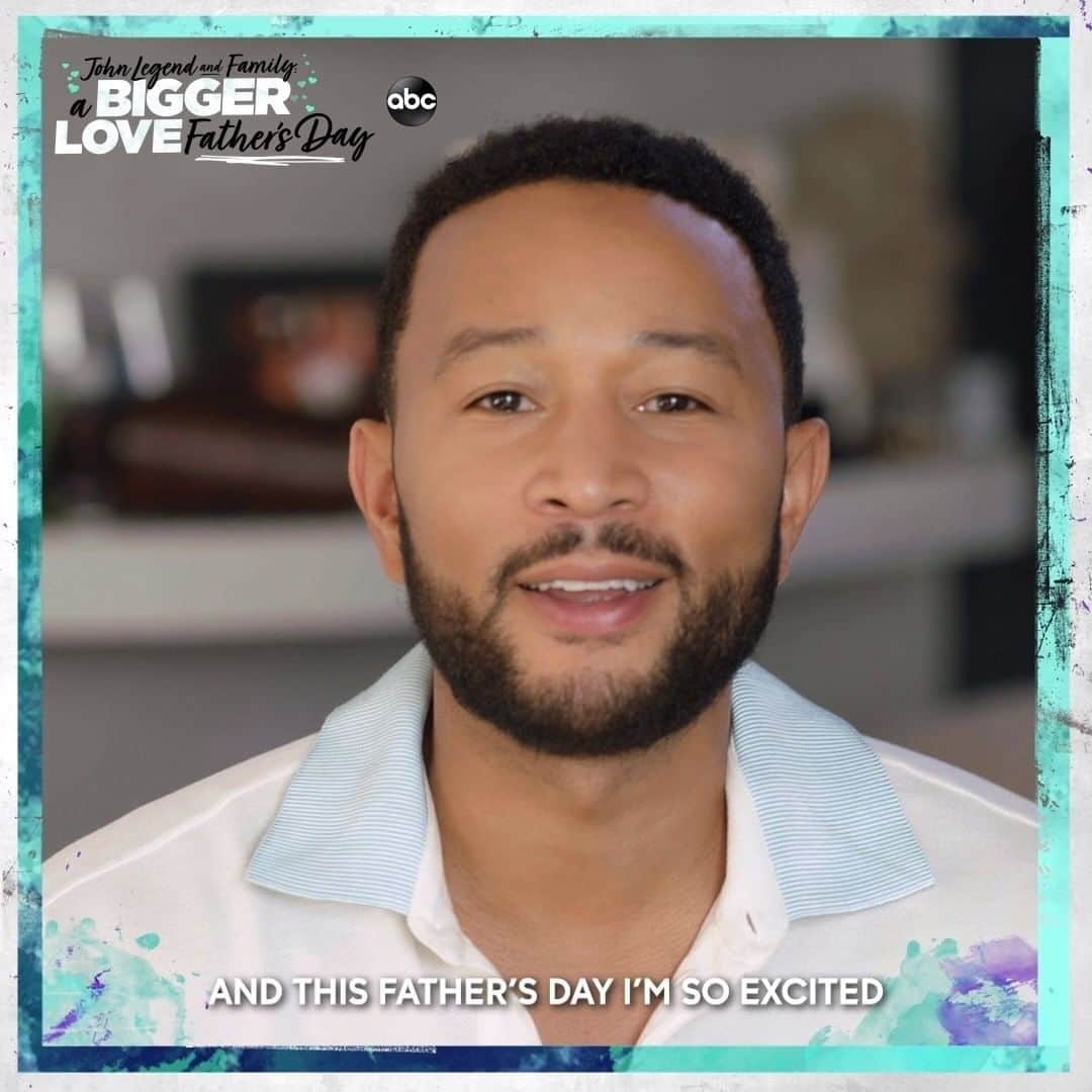 アメリカン・ブロードキャスティング・カンパニーのインスタグラム：「Give it up for the dads! Join @johnlegend, his family, and famous fatherly friends, Sunday with #JohnLegendFathersDay at 8|7c on ABC!」