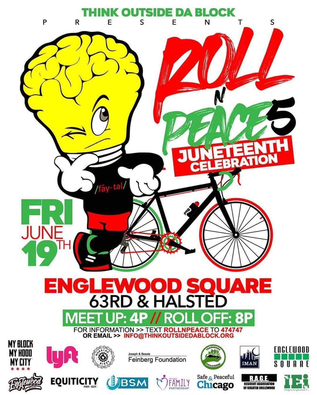 トムズシューズのインスタグラム：「#Regram: @thinkoutsidedablock // Chicago! Join @thinkoutsidedablock and @iamphatal for a #Juneteenth celebration. Registration for the bike ride will be held from 4PM-7PM. Can’t make it? Text ENGLEWOOD to 474747 for all resources and volunteering opportunities currently available in the Englewood community. Head over to @thinkoutsidedablock for more details. // Swipe to explore more ways you can take action today with our Giving Partners.」