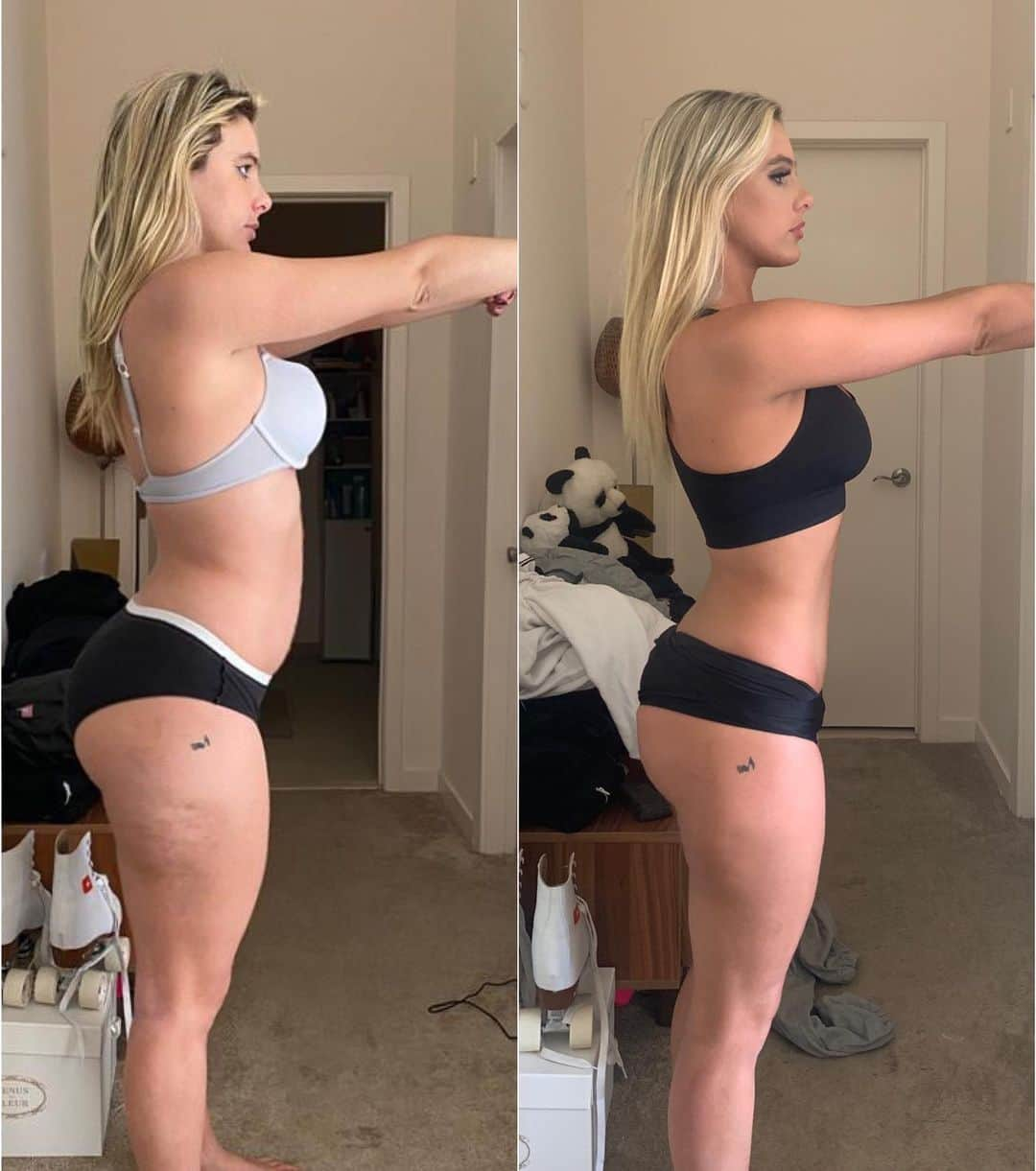 Leleponsさんのインスタグラム写真 - (LeleponsInstagram)「RESULTS💪🏼 more than 2 months of hardcore workouts and diet with @dianamaux ! Feeling great❤️ love you Diana!」6月20日 3時21分 - lelepons