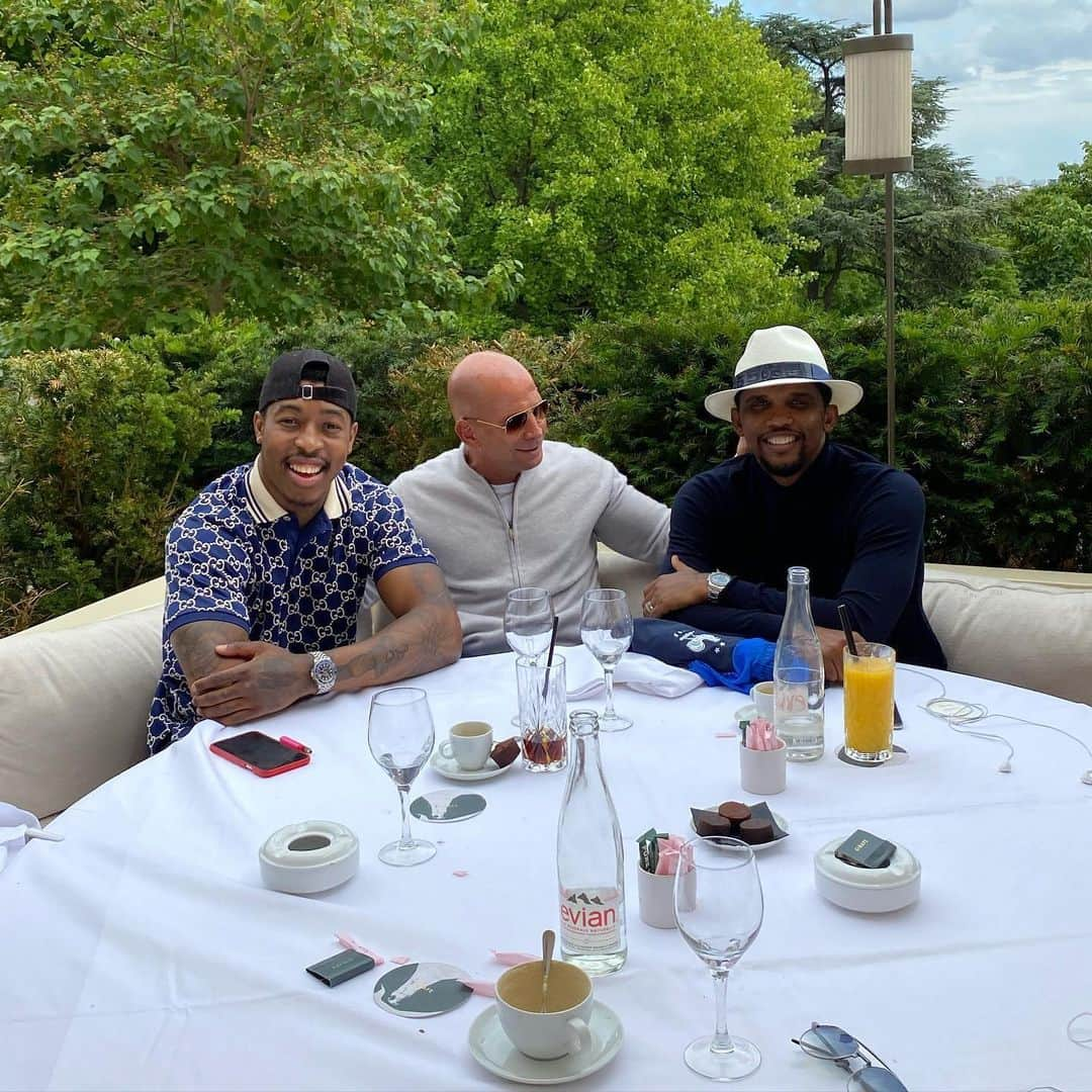 プレスネル・キンペンベさんのインスタグラム写真 - (プレスネル・キンペンベInstagram)「Lunch with my big bro 😁 #LAFORCE」6月20日 4時12分 - kimpembe3