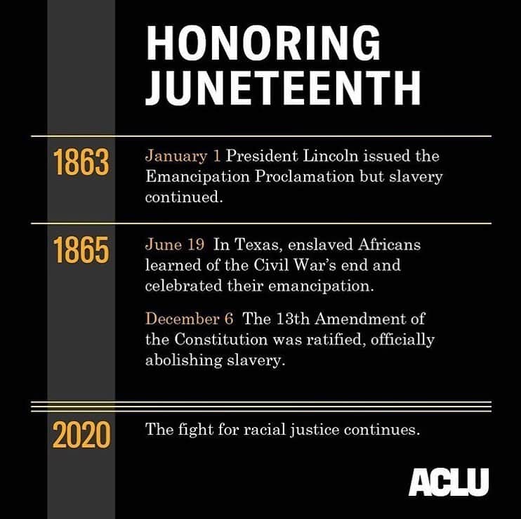 のインスタグラム：「‪Celebrate this #Juneteenth by honoring those who were stripped of their most basic rights and freedoms by registering to VOTE so that you can make sure your voice is heard. Visit whenweallvote.org to check your registration status. #WhenWeAllVote we can make real change.‬」