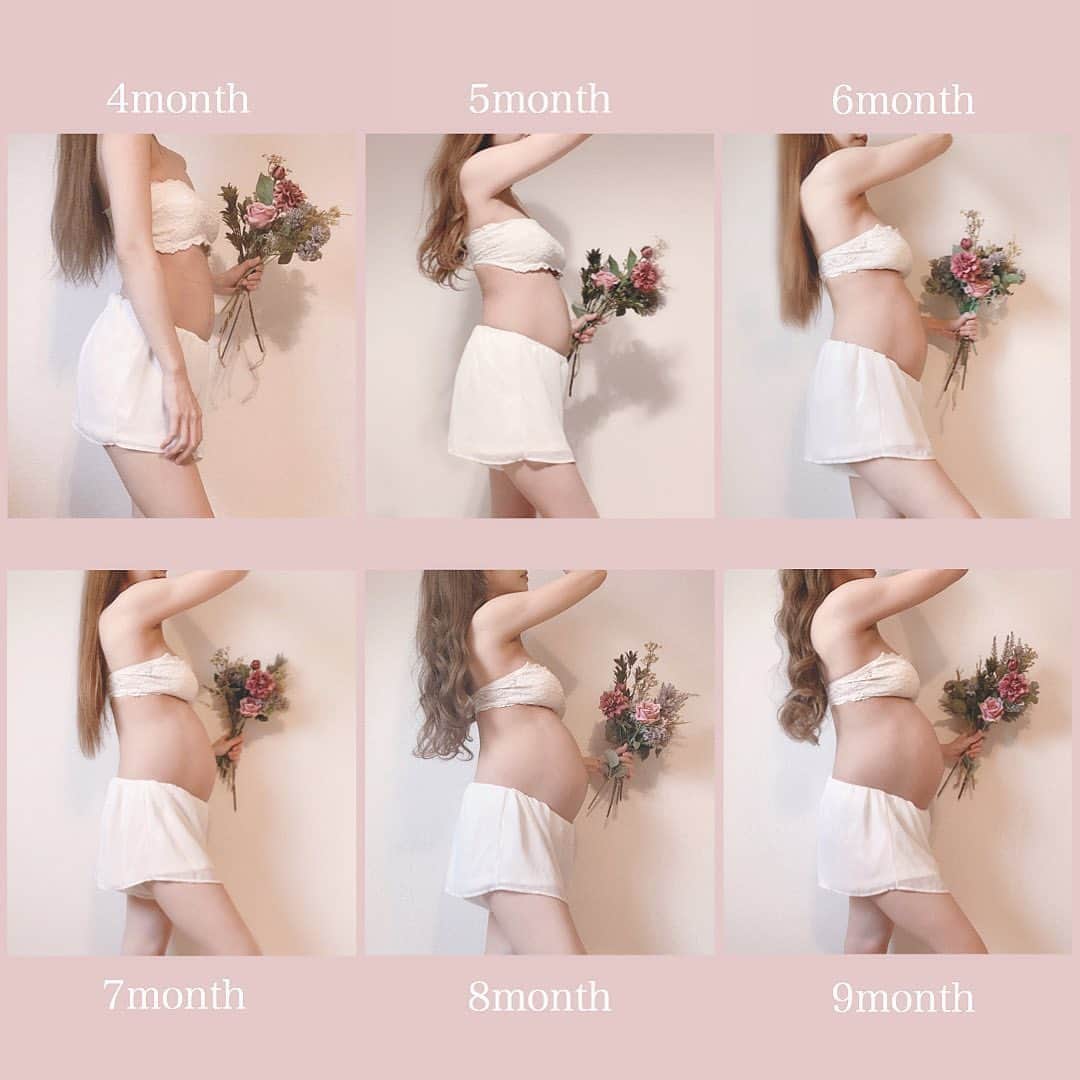 のインスタグラム：「... . .  10ヶ月目に入りました〜(ˊᵕˋ⑅)🎀 最後の月のお腹の写真も撮らないと♡♡♡ . 毎日よく動くのに、動画撮ろうとすると シャイboyなのか動きを止めるので(笑) やっとお腹の動画撮れて嬉しい🥺♡♡♡ . 検診では、ちょっと不安なことを言われて もしかしたら計画的にお産を早める事に なるかもしれないみたいで🤔 . 順調でも、最後まで急に何が起こるか 分からないから妊娠期間って毎日が奇跡 なんだな〜と、改めて実感しました🤰。 . でももうこの時期だから、早めたとしても 生きていけるし👶🏼ひとまずは安心して 次の検診までのんびりと過ごします☺️♡ . ………………………………(♡)……………………………… .」
