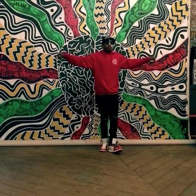 Lil Buckのインスタグラム：「Enjoy this NATIONAL HOLIDAY today as well as this throwback of myself and @laolunyc collaboration to #JamesBaldwin . #Juneteenth ✊🏾 #preciouslord #throwback」