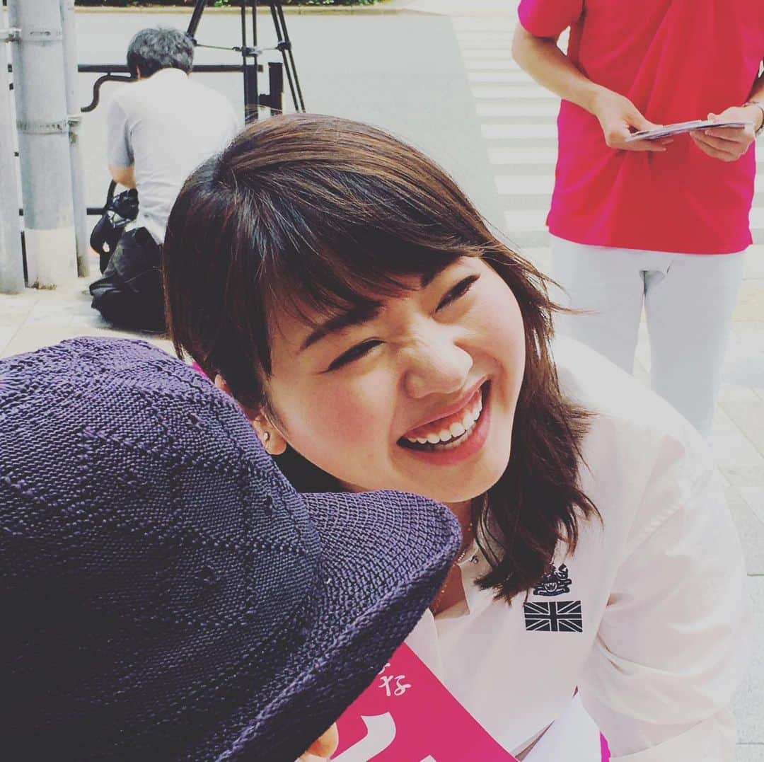 七海ひろこのインスタグラム：「屈託のない笑顔✨ . この笑顔が東京、日本を守り、発展繁栄させます！ . 皆様の大切な一票をお願いいたします🙏🏻☺️✨ #都知事選2020 #2020都知事選 #七海ひろこ #街頭演説 #選挙 #幸福実現党 （スタッフ投稿）」