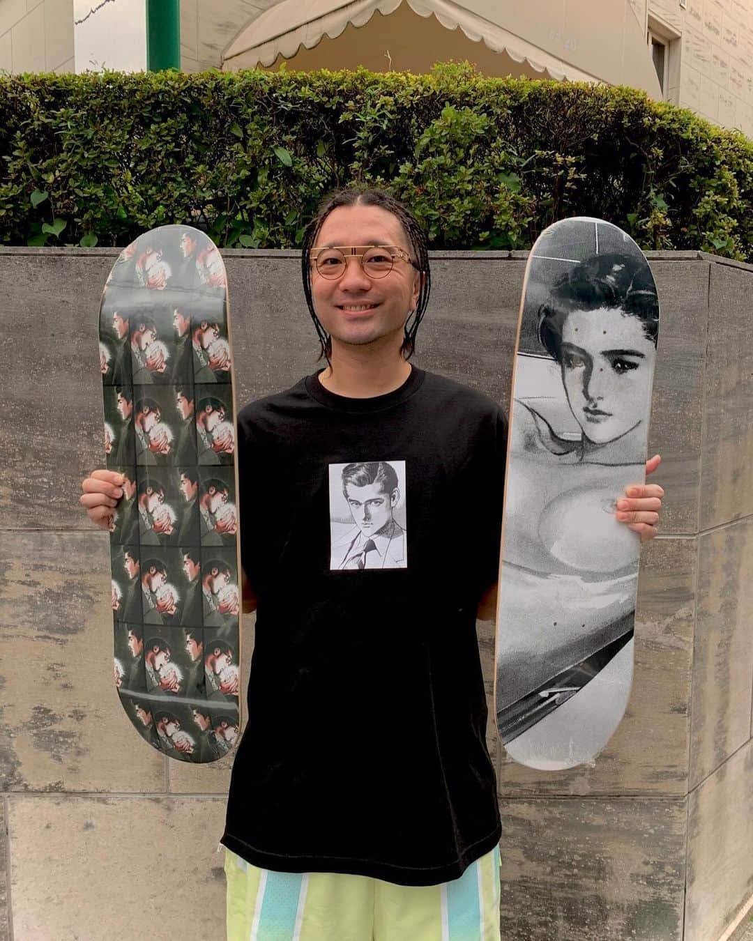 ZEN-LA-ROCKのインスタグラム：「🛹遂に🛹 サンクチュアリのコレクションから最後のアイテムです🔥 デッキ2種類！！！ JOURNALさんのみでの販売になりますが、超少量ストックあるので気になる方はメールでも下さいませ！！！ 池上先生届いてますかーーー！！！ 超最高クオリティです💥 . . ©史村翔・池上遼一／小学館 . . #サンクチュアリ #nemes #journalstandard #池上遼一 #史村翔 #zenlarock」