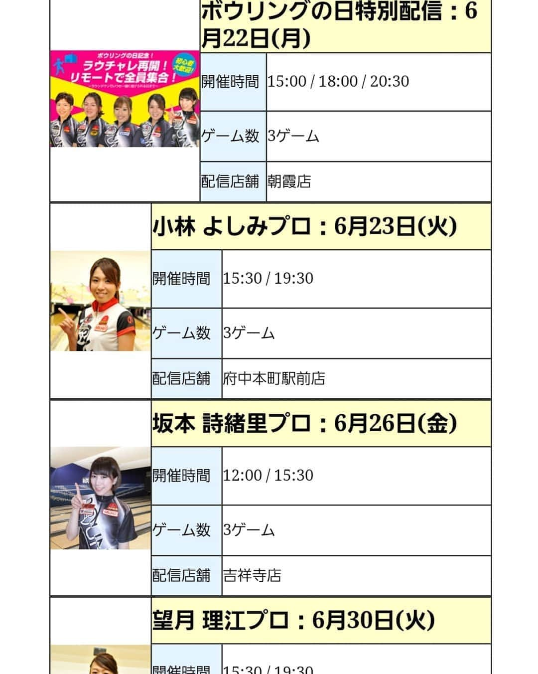坂本詩緒里さんのインスタグラム写真 - (坂本詩緒里Instagram)「なんとー！明日からチャレンジマッチ再開です( *´艸｀)⤴️ やっと、やっと皆様にお会いできます❤️ まだウイルスが終息した訳ではないので引き続き感染予防対策をしっかりしていきます！！ 明日はジョイナスボウル様、来週日曜日は厚木ツマダボウル様でチャレンジです( ☆∀☆) 6月22日(月)ボウリングの日にはラウンドワン専属プロ5人揃ってのラウチャレも開催されます！  もう楽しみすぎるー！ そして開催していただけることに感謝😭✨💕 #プロボウラー #チャレンジマッチ #ボウリング  #皆様にお会いできるのを楽しみにしてます #宜しくお願い致します #bowling #ROUND1 #河西亜美プロ #キムスルギプロ #大仲純怜プロ #坂本詩緒里 #ラウンドワン」6月20日 12時10分 - jpba529
