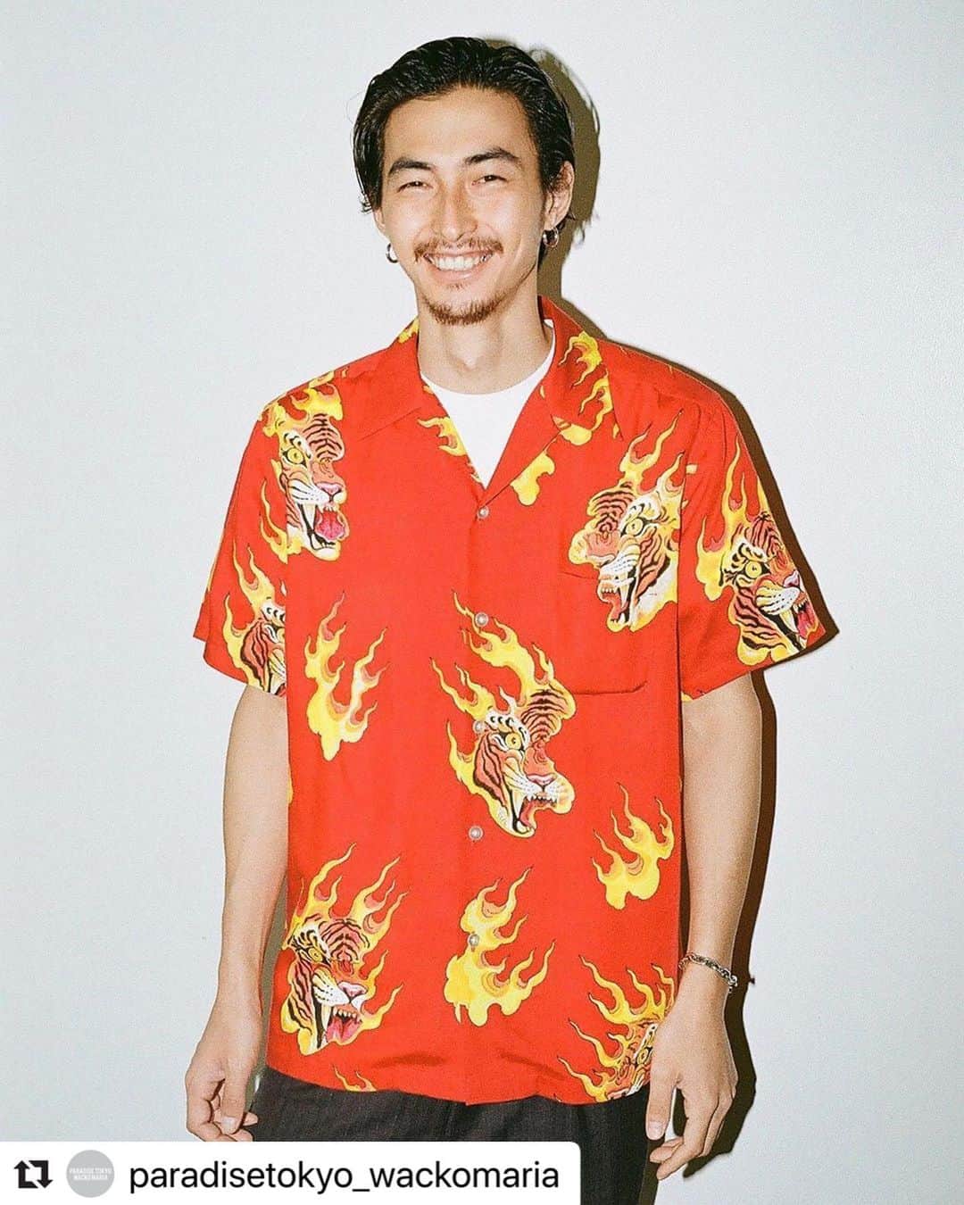 のインスタグラム：「#Repost @paradisetokyo_wackomaria with @make_repost ・・・ NEW ARRIVAL TIM LEHI / WACKO MARIA HAWAIIAN SHIRT 6/20(土)より、PARADISE TOKYO、WACKO MARIA ONLINE STOREにて発売致します。 #timlehi #wackomaria #guiltyparties #paradisetokyo」