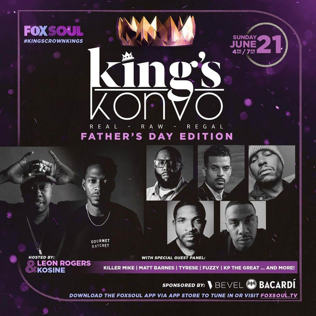 タイリース・ギブソンさんのインスタグラム写真 - (タイリース・ギブソンInstagram)「You don't want to miss our #KingsKonvo Father's Day Special Edition!  Download the Fox Soul app NOW and tune in Sunday at 4pm PST to see  @kosine5internz, @killermike, @matt_barnes9, @tyrese, @fuzzy, @kawanprather, and MORE discussing fatherhood and so much more! #kingskonvo #HappyFathersDay #foxsoul」6月20日 14時20分 - tyrese