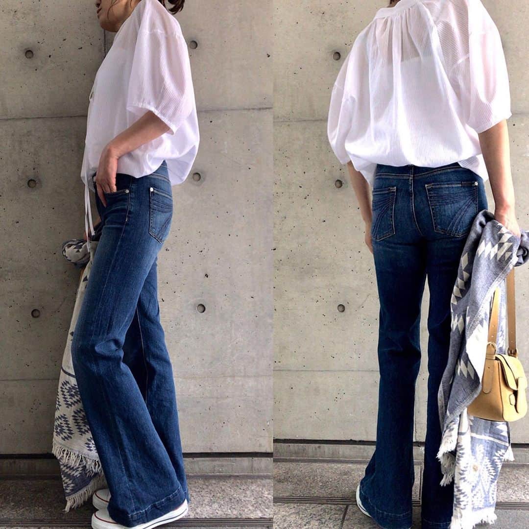 K.KSHOP_officialさんのインスタグラム写真 - (K.KSHOP_officialInstagram)「NEWSNAP ♦️Coordinate ・ 2020-06-19 ・ シルエットの変化を、楽しむ ・ tops : #soft #fio pants : #7forallmankind bag : #abro accessory : #anthemforthesenses #gigi #hum #federicobuccellati shoes : #converse other : #pagani #aeliaanna ・ #kkcloset #kkshop #菊池京子 #kyokokikuchi #style #コーデ #coordinate #code #fashion #スナップ #snap #coordinate #ootd #wear #simple #カジュアル #natural  #happy #necklace #denim」6月20日 15時39分 - k.kshop_official