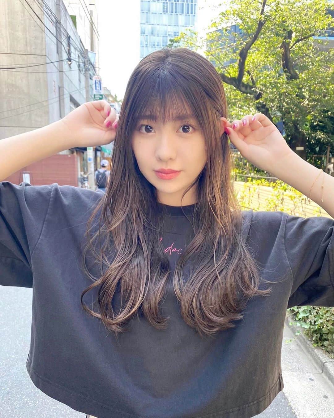 小玉梨々華のインスタグラム：「(Message in English)  I dyed my hair brown. This is my first time dying my hair. Do you like my new hair color?  実は少し前に、初めて髪を染めました！ どうでしょうか☺︎ #wasuta @wasuta.world」