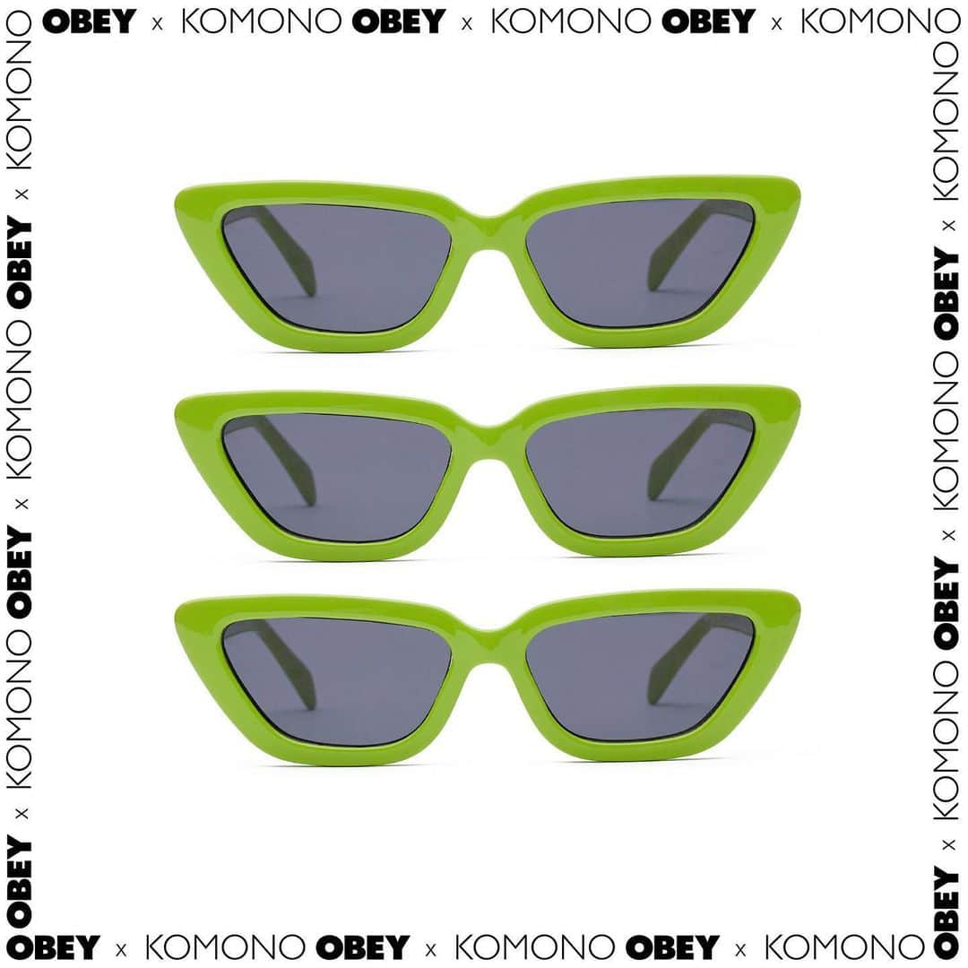コモノさんのインスタグラム写真 - (コモノInstagram)「The cat-eye Tony in Lime 💚⁠⠀⁠⠀ ⁠⠀⁠⠀ Shop your favorite style via the link in bio.⁠⠀⁠⠀ ⁠⠀⁠⠀ All styles come with the OBEY logo on the temple⁠⠀⁠⠀ as well as with a customized pouch and cleaning cloth referencing the artist’s work.⁠⠀⁠⠀ ⁠⠀⁠⠀ ⠀⁠⠀ #sunglasses #collab #capsulecollection #springsummer20 #ss20collection #ss2020 #sunglassescollection #obeyclothing #sunglassesfashion #sunglasseslovers #sunglasseslover #fashionglasses #obey #innovation #streetwearstyle #stoneislandtalk #fashionstreetwear #streetwearbrand #obeyxkomono #komono」6月20日 18時16分 - komono