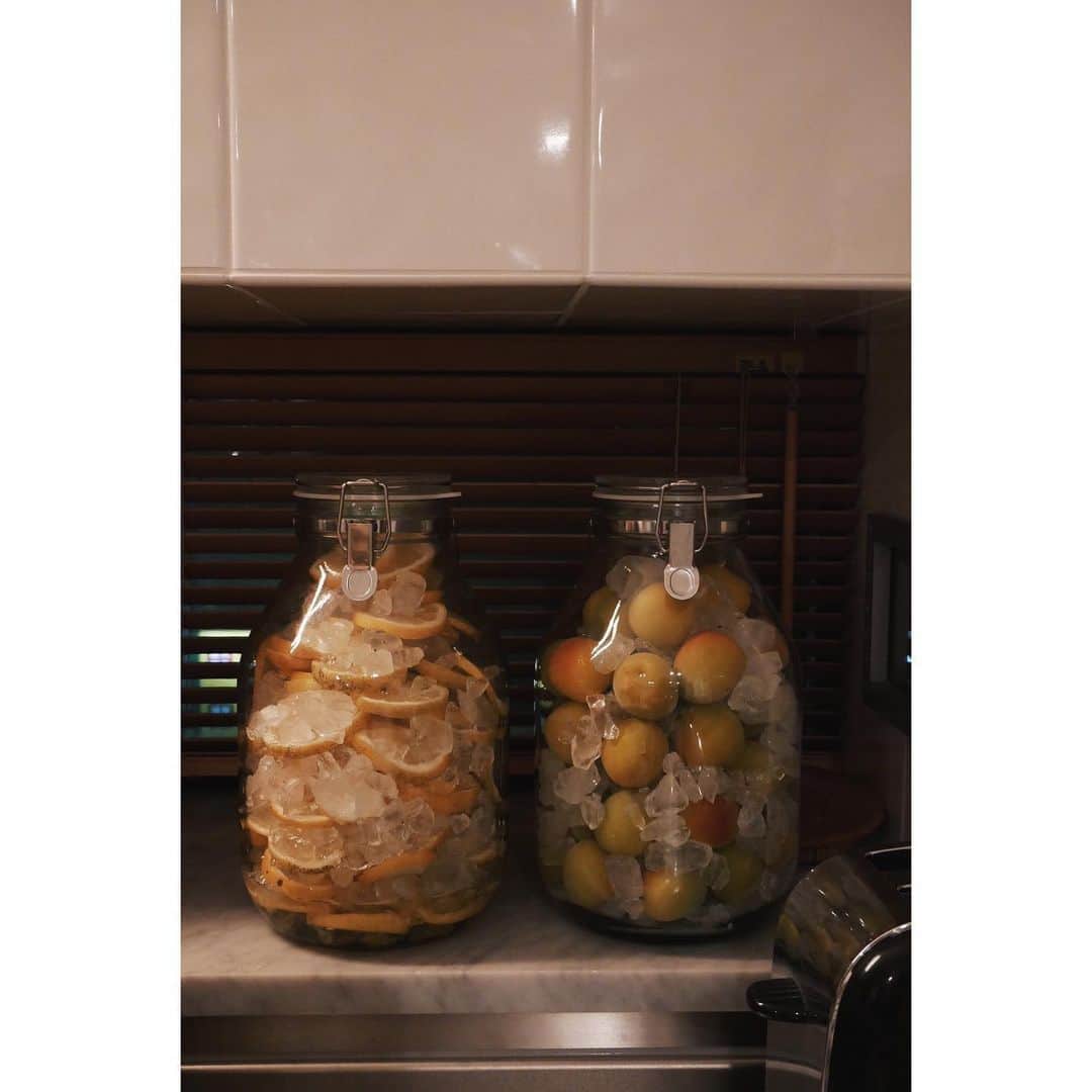 eriさんのインスタグラム写真 - (eriInstagram)「無農薬レモン🍋と南高梅🌱で会社のシロップづくり。みんなで夕飯の後、梅を拭いたりレモン切ったり楽しかった。 たくさんシロップ作って、みんなが一休みの時にジュースを飲めるように〜🍹　#デプトカンパニーのたのしみ」6月20日 21時17分 - e_r_i_e_r_i