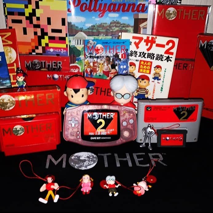 ワタナベマホトのインスタグラム：「#コレクション　#mother #mother2 #マザー　#mother1＋2 #earthbound #これはほんのいちぶ #gba #ゲームボーイアドバンス #pollyanna」