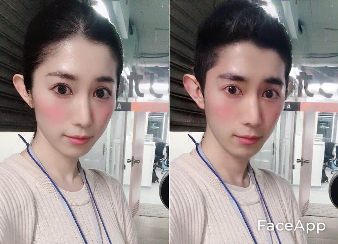 名越涼子さんのインスタグラム写真 - (名越涼子Instagram)「実は、アンニュイな雰囲気の弟がいます。 （っ ‘ ᵕ ‘ ｃ）  一一一一一一一一一一一 #やりたかったやつ #言いたかったやつ #最新の技術#face#faceapp」6月21日 0時27分 - nagoshi_ryo