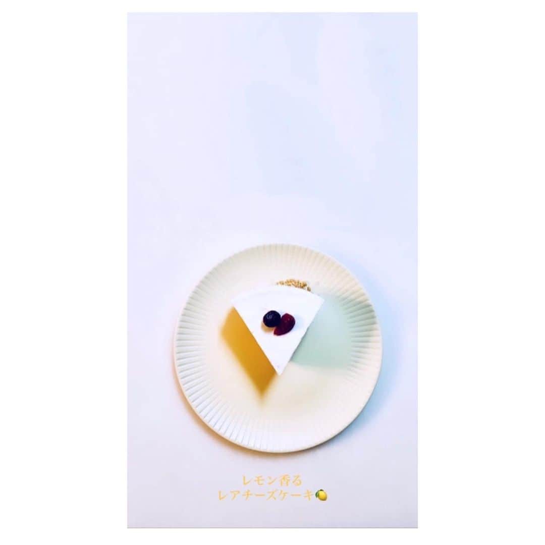小林由佳のインスタグラム：「▷レモン香るレアチーズケーキ🍋」