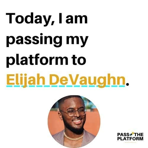 ジョー・ケアリーのインスタグラム：「Hey out there. Here is what I’m thinking.  I want to help, and I believe the best thing I can do as a young white man in this moment is to pass this megaphone and listen.  Our young people are stepping up and leading the world to a place free of police violence and racial inequity. Today, I am joining #PassThePlatform to center the voices of young Black leaders. Please meet Elijah @the.trvthh」