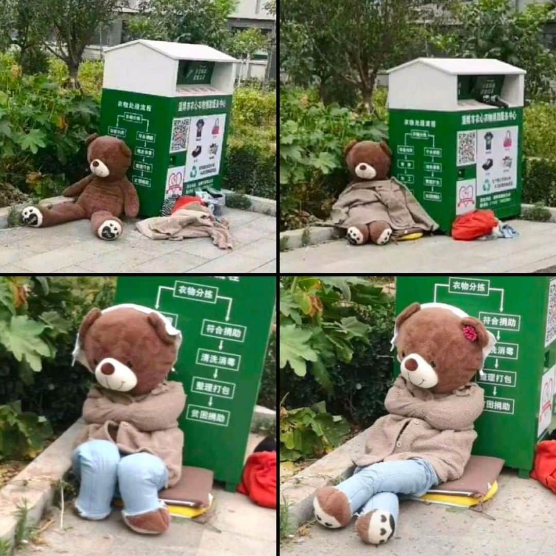 9GAGさんのインスタグラム写真 - (9GAGInstagram)「Evolution of an abandoned teddy bear near a recycling bin⠀ #teddybear #recycle #9gag」6月21日 10時00分 - 9gag